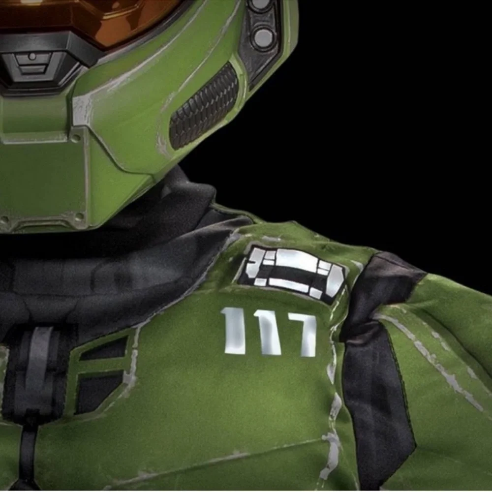 New! Disguise Master Chief or Spartain Halo Costume Kids Boys Dress Up, size 4-6
